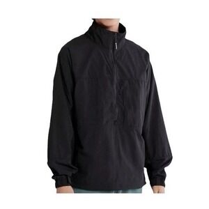 Timberland DWR Trail Pullover Jacket Black Nylon Waterproof Long Sleeve Lightwei